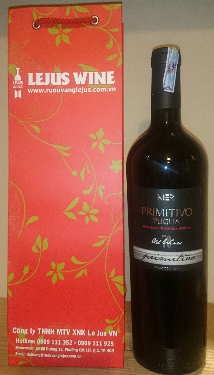 Primitivo 70 năm old vines - Rượu vang Ý nhập khẩu