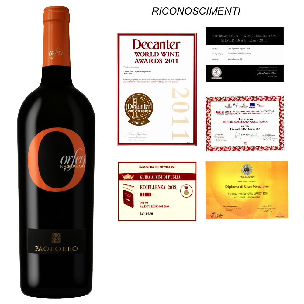 Orfeo Negroamaro - Rượu vang Ý nhập khẩu chính hãng